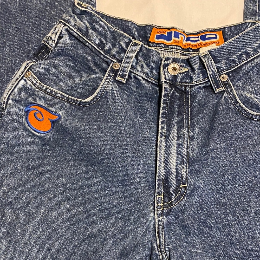 Vintage 1990 JNCO 1031 Girlie Stuff Jeans 22” bottom opening Size 7 - Picture 7 of 17